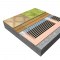 Sectional view of floating floor with underlay HEAT-PAK