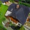 The view on the house in Jesenik with solar roof bags